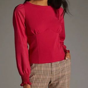 *By Anthropologie Structured Long Sleeve Top